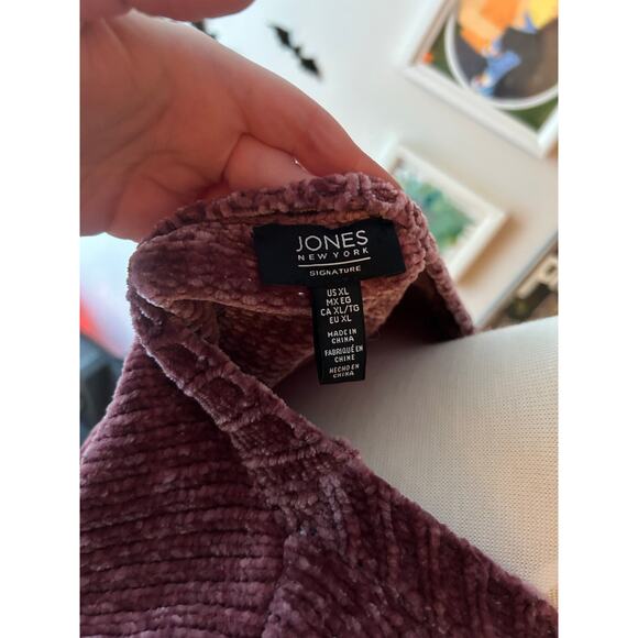 Cozy Super Soft Chenille Sweater rose/mauve (Jones New York) Women's XL - Picture 4 of 7